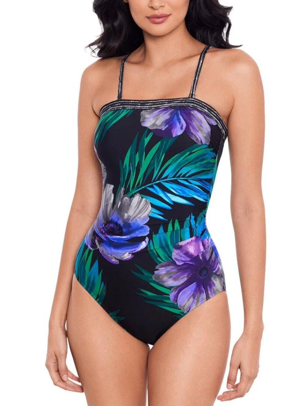 MIRACLESUIT 'Flora Aura Avanti' 1-Piece Swimsuit, Black Multi